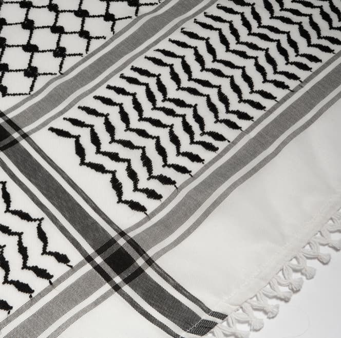 plan large keffieh noir et blanc