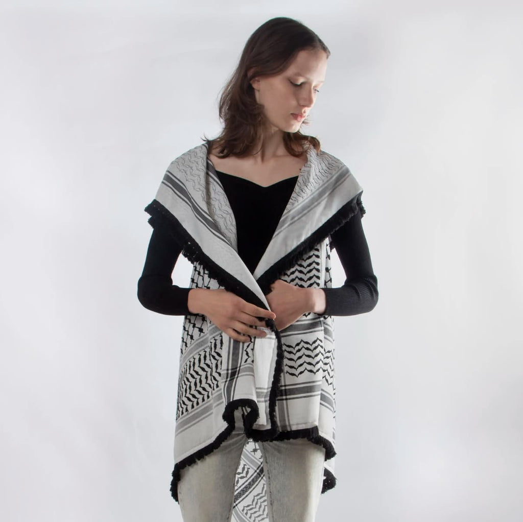 Keffieh veste- femme de face 