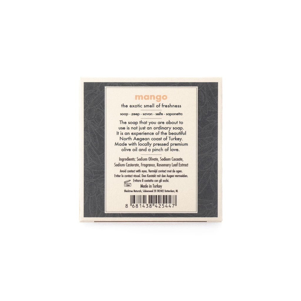 savon de dos sur fond blanc