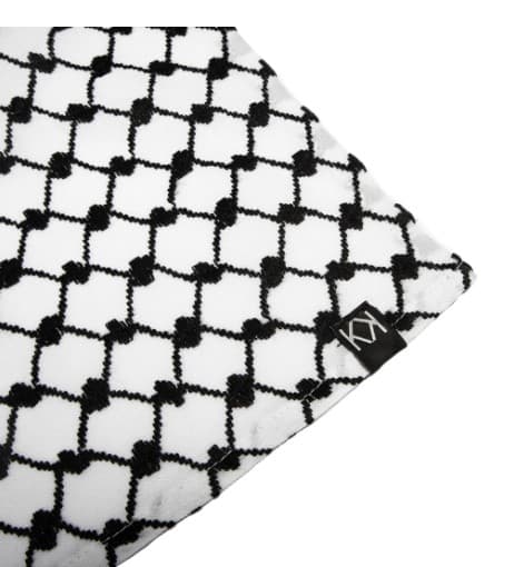 Keffieh bandana noir et blanc sur fond blanc